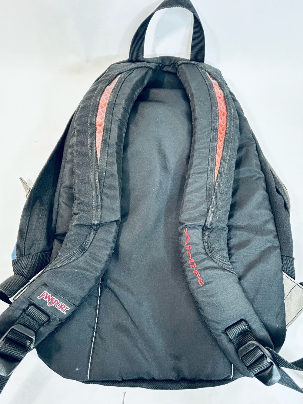Vintage Y2K Jansport Airlift Backpack in Blue/Grey/Black, Gel Padded Straps - Picture 10 of 13